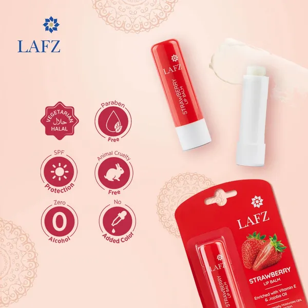 Lafz Moisturizing Strawberry Vitamin E Lip Balm (4.5g) – View 3