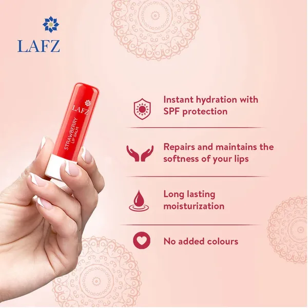 Lafz Moisturizing Strawberry Vitamin E Lip Balm (4.5g) – View 2