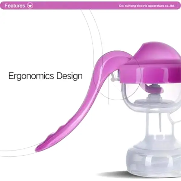 Adjustable Suction Silicone Hand Breast Pump Small & Portable – Color: Pink – View 2