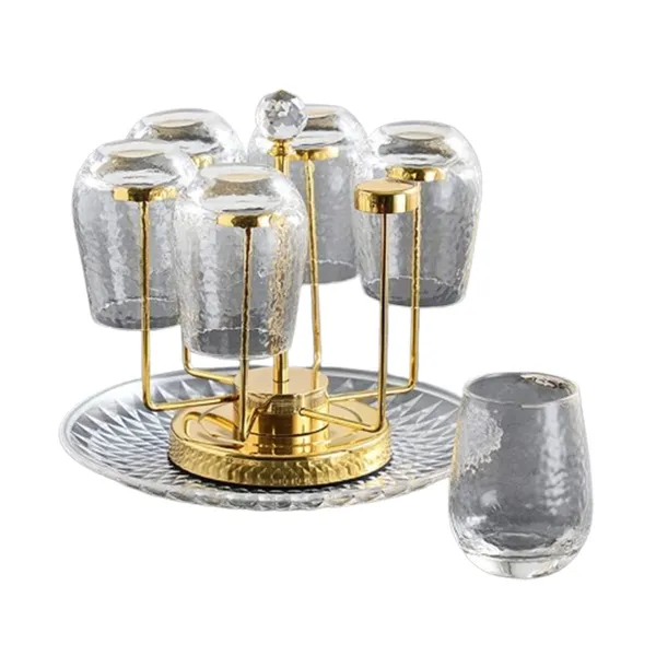 Stainless Steel 6 Cup Drying Rack Drinking Glass Drainer Stand – View 2