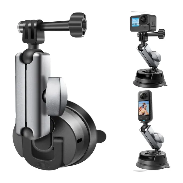 TELESIN Aluminum Alloy Camera Suction Camera Mount – View 2