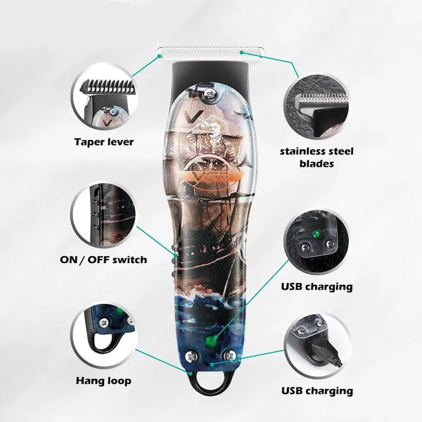 VGR V-953 Professional T-Blade Hair Trimmer for Men – View 3