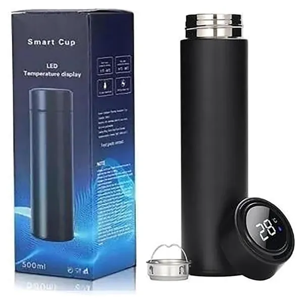500ml Stainless Steel Water Bottle LED Temperature Display Flask – Capacity: 500 ml, Color: Black – View 5