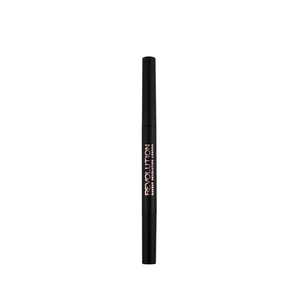 MAKEUP REVOLUTION Duo Brow Dark Eyebrown Pencil 0.15g – View 2