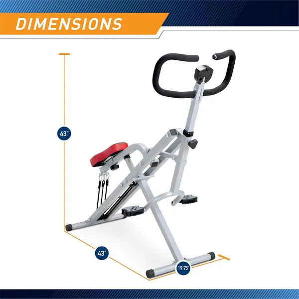 Marcy  XJ-6334 Squat Rider Machine for Glutes and Quads Workout Silver & Black – View 6
