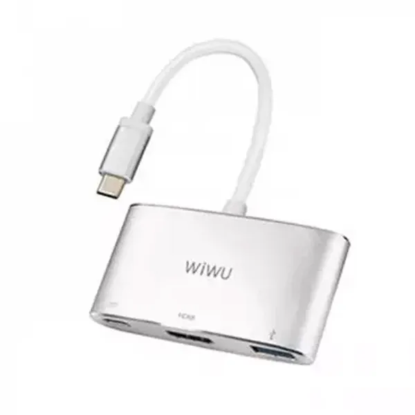 WiWu Alpha C2H 3 in 1 USB Type-C Hub – View 2