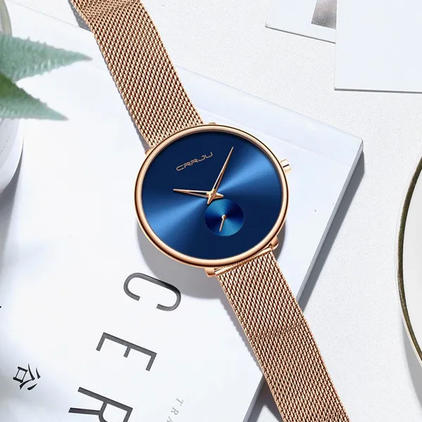 CRRJU 2196 New Arrive Women Watch Fashion Luxury Casual Waterproof Quartz Ladies Watch – View 2