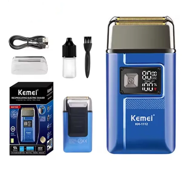 Kemei KM-1112 Dry and Wet Electric Rechargeable Trimmer – View 1