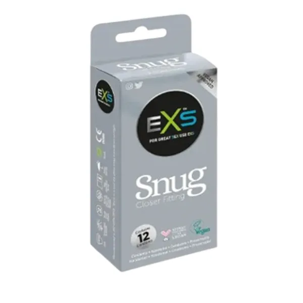 EXS Snug Tight Fit Condoms 3pcs 49mm Width Vegan – View 2