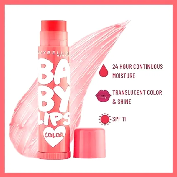 Maybelline New York Baby Lips Pink Cherry Color Lip Balm Kiss SPF 11 – View 3