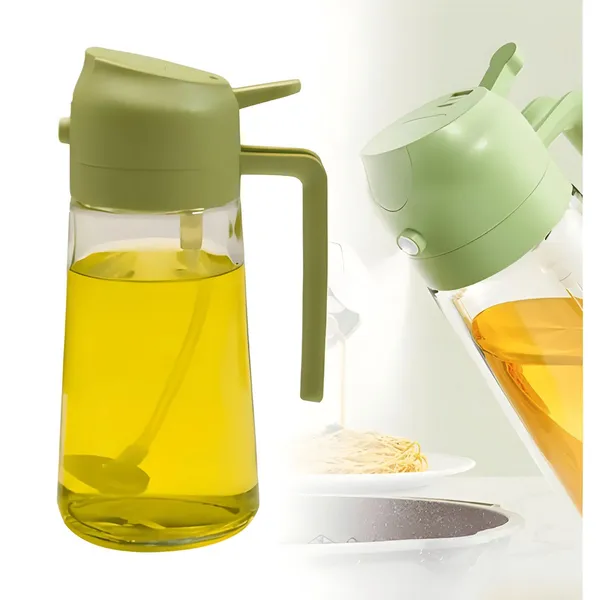 Glass Oil Dispenser Bottle 500ml Transparent Kitchen Oil Sprayer – View 4