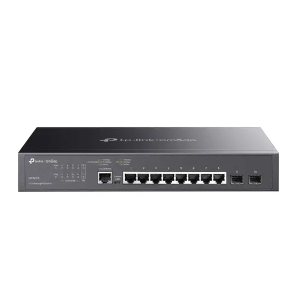 TP-LINK TL-SG3210 JetStream 8 Port Gigabit L2 Light Managed Switch  – View 1