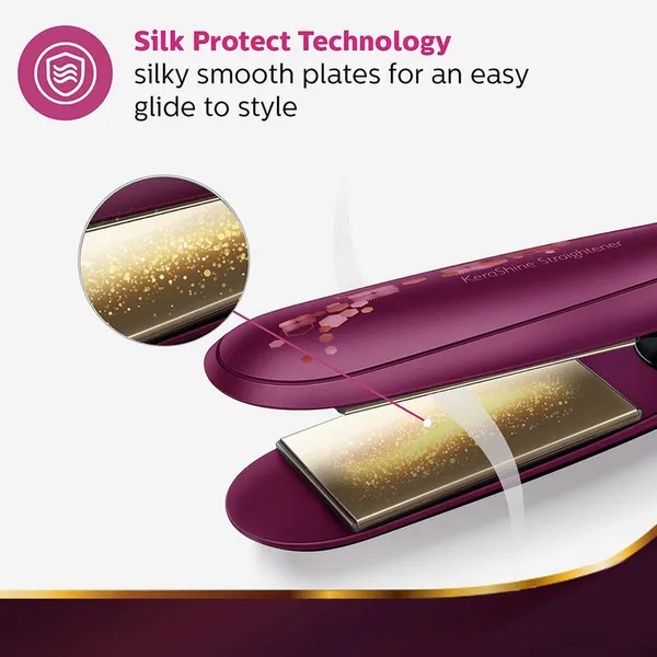 Philips BHS738 Titanium Wide Plate Hair Straightener Silk Protect for Women – View 3
