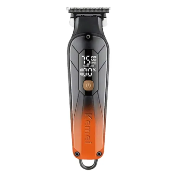 Kemei KM-1741 Rechargeable Beard & Hair Trimmer For Men – Color: Orange – View 2
