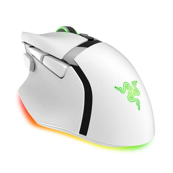 Razer Basilisk V3 Pro RGB Ergonomic Wireless Gaming Mouse – Color: White – View 2