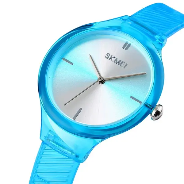Skmei 1714 Multi-Color Fashion Women Wrist Watch – Dial Color: Sky Blue, Strap Color: Sky Blue – View 2