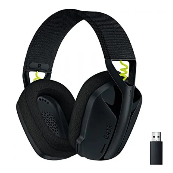 Logitech G435 LIGHTSPEED Wireless & Bluetooth Gaming Headset – Color: Black – View 1