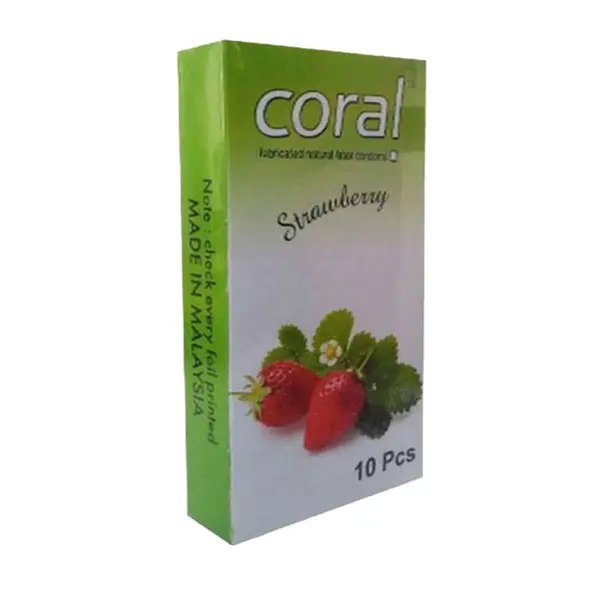 Coral Strawberry Extra Performance Condom – 10pcs  – View 2
