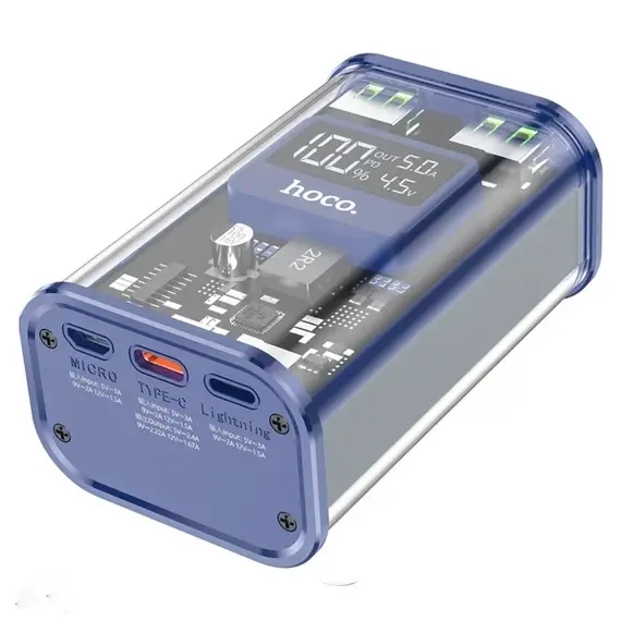 HOCO J105 10000mAh LED Digital Display Fast Charging Indicator Power Bank – View 2