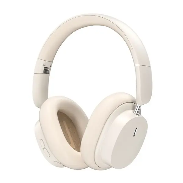 Baseus D05 Bluetooth Foldable Wireless HiFi Stereo Headphone – Color: White – View 1