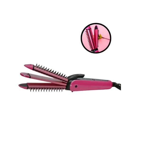 Kemei Km 6855 Multifunctional Hair Stick Curler Rollers And Straightener – View 2