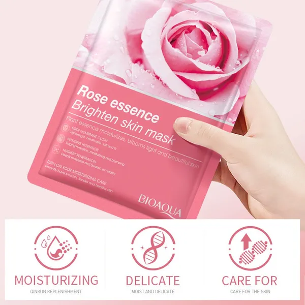 Bioaqua Rose Essence Brighten Natural Skin Sheet Mask 25G – View 4