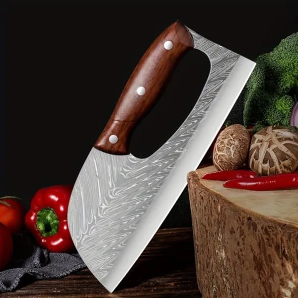 Kitchen Household 50Cr15MoV Slicing Steel Wood Handle 24cm – View 2