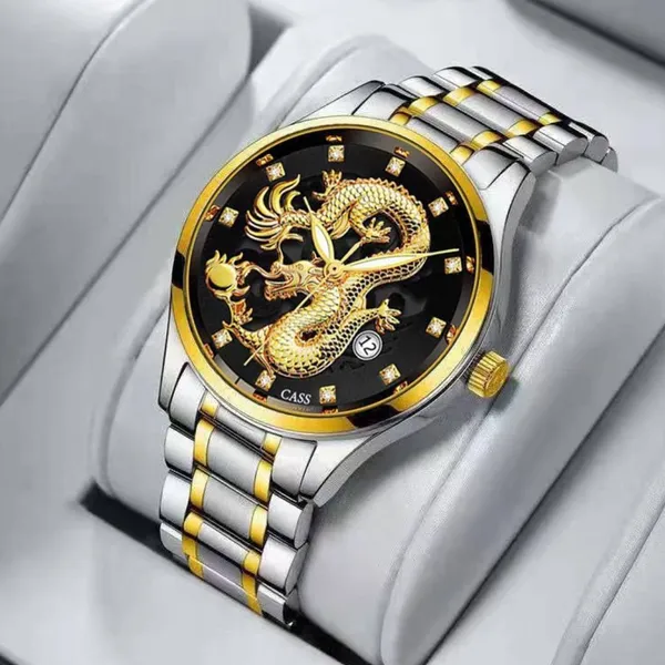 SKMEI 9193 Stainless Steel Fashion Business Men's Watch – Dial Color: Black, Strap Color: Silver – View 4