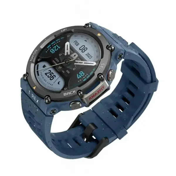 Amazfit T-Rex 2 AMOLED Display Smartwatch – Color: Blue – View 2