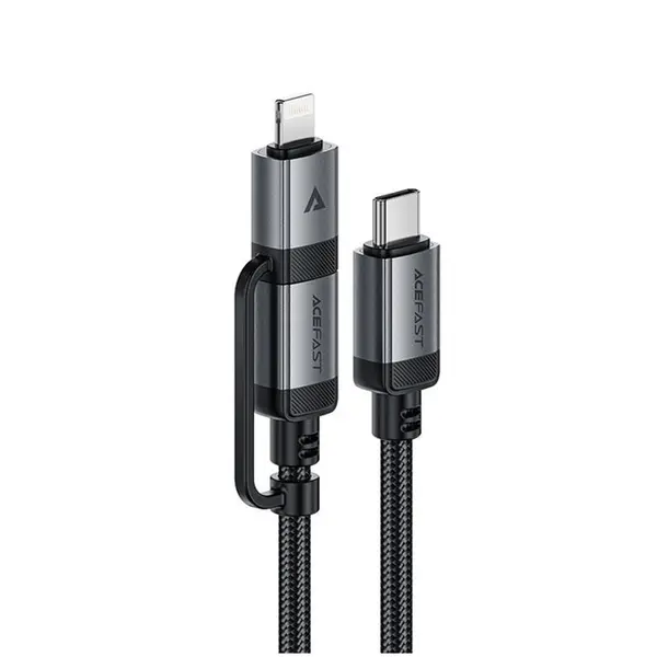 ACEFAST C20-01 2-in-1 USB-C to Lightning & USB-C 60W Fast Charging Cable – View 3