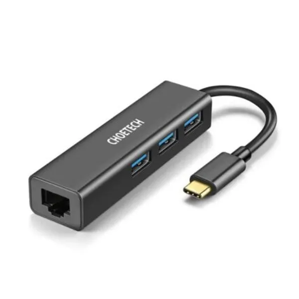 Choetech HUB-U02 4 in 1 Type-C to Gigabit Ethernet Adapter Hub – View 1