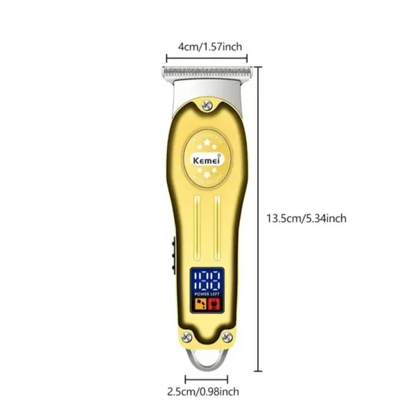 Kemei KM-678 Beard Trimmer and Hair Clipper for Men – Color: Gold – View 4