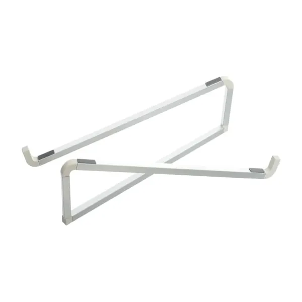 Aluminum Alloy Adjustable and Foldable Air-Ventilated Laptop Stand – Color: White – View 3