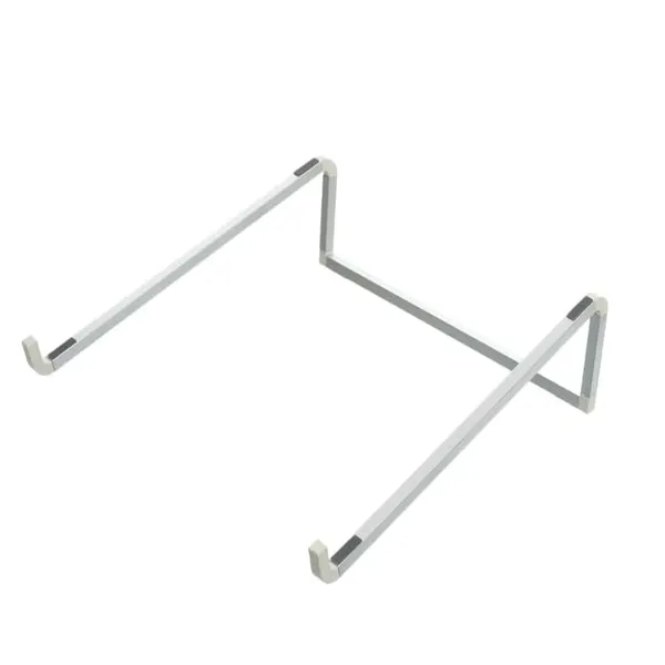 Aluminum Alloy Adjustable and Foldable Air-Ventilated Laptop Stand – Color: White – View 2