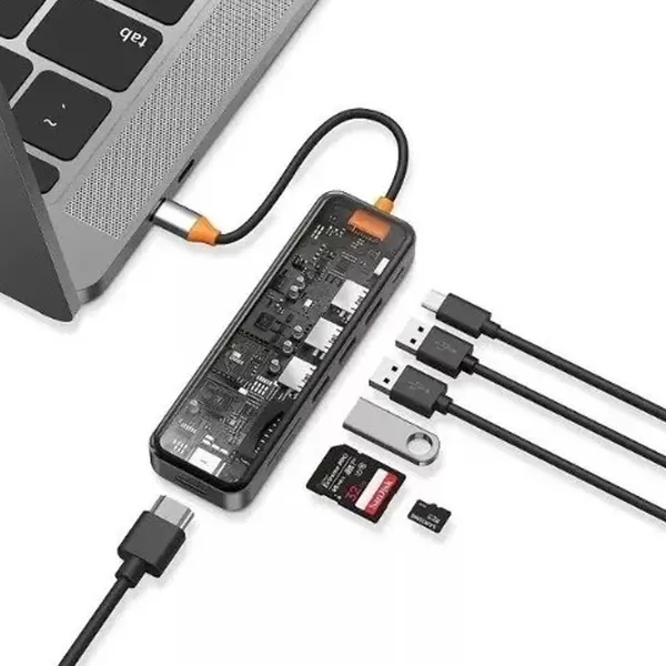 WiWU CB011 Transparent 11 IN 1 USB-C Hub – View 2