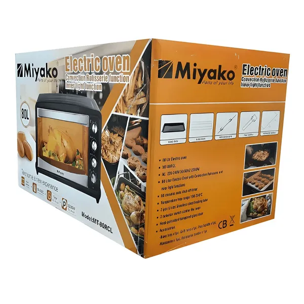 Miyako MT-80RCL 80 Liters Electric Oven Multi Function with Convection – View 5