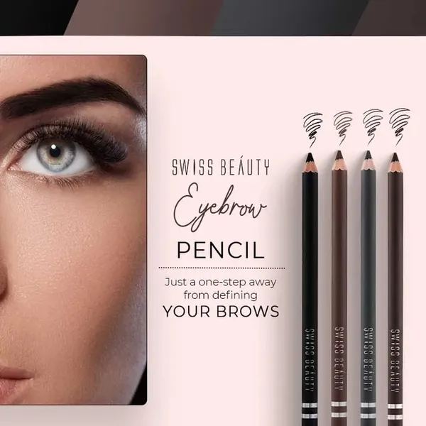Swiss Beauty 102 Waterproof Eyebrow Pencil Dark Brown – View 4