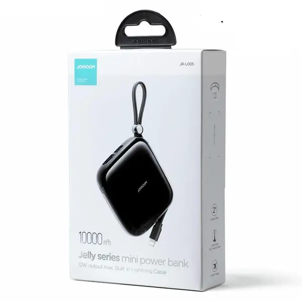 Joyroom JR-L005 Jelly 10000mAh Lightning Power Bank Black – View 3