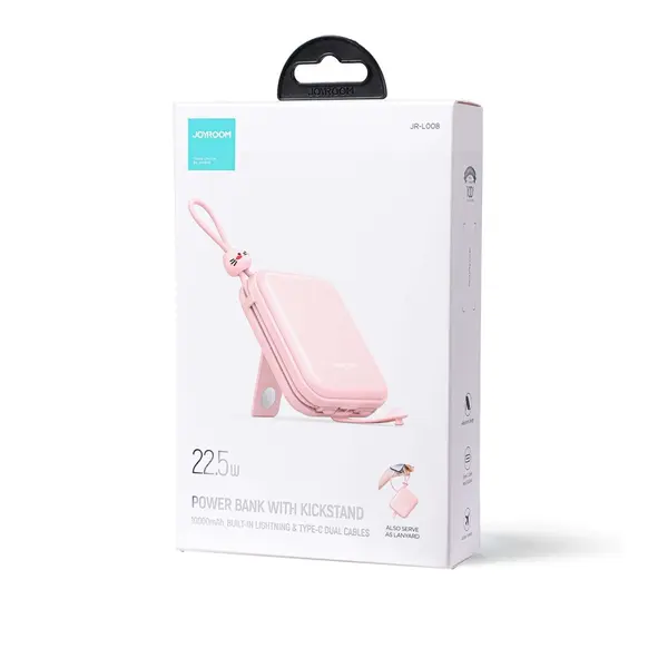 JOYROOM JR-L008 Cutie Series Kickstand LED indicator Power Bank  – Color: Purple – View 3