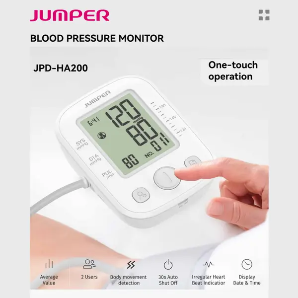 Jumper JPD-HA200 Home Blood Pressure Monitor with Voice Broadcast – View 5