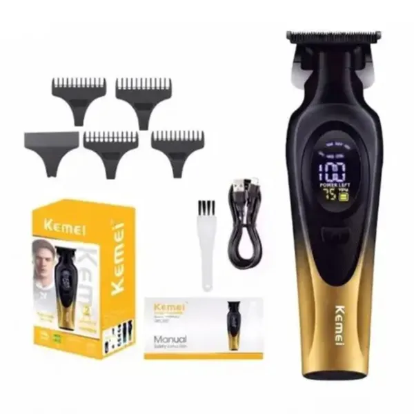 Kemei KM-1730 Rechargeable Beard & Hair Clipper Trimmer – Color: Gold – View 1