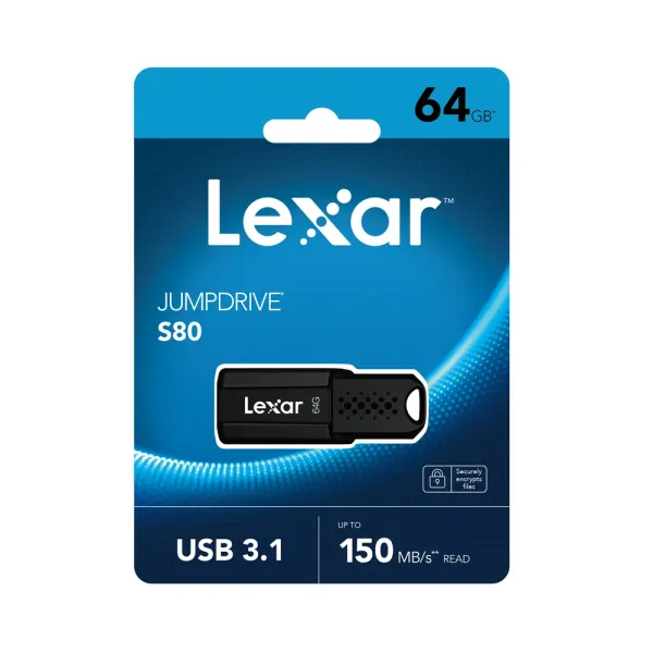 Lexar JumpDrive S80 64GB USB 3.1 Pen Drive – Storage Capacity: 64 GB – View 3
