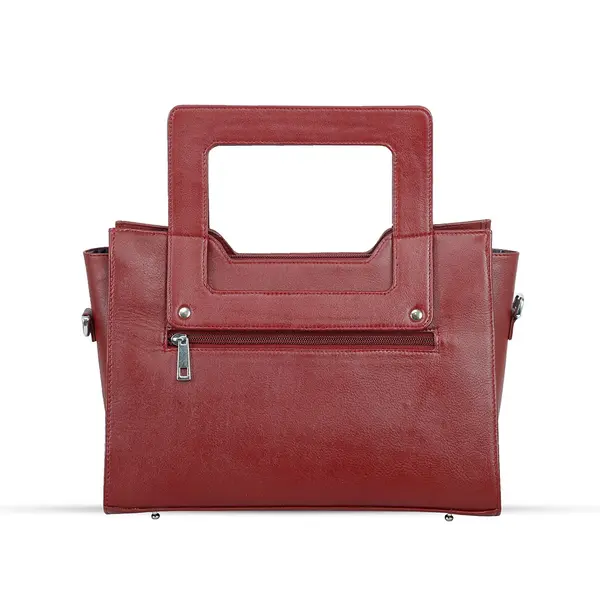 3-Layer New Luxury & Stylish Design Ladies Hand Bag – Color: Red – View 1