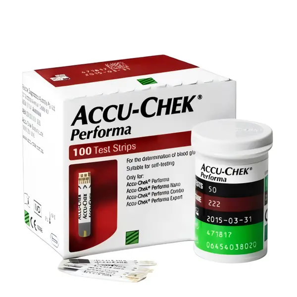 Accu-Chek Performa Blood Glucose Strips Pack – Number Of Strips: 100 – View 1