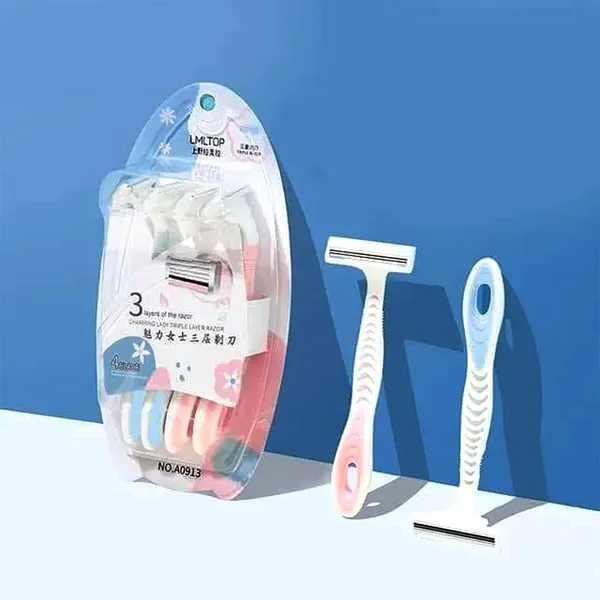 LMLTOP 3 Layers Charming Lady Triple Layer Shaving Razor 4 Pcs – View 2