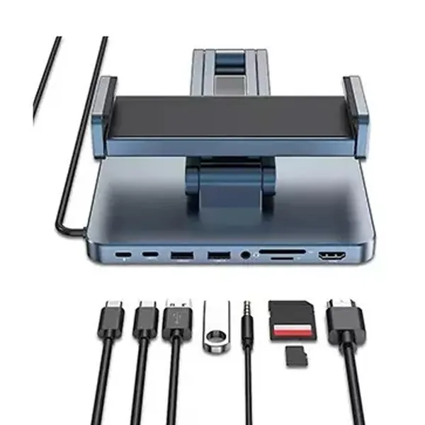 WIWU AH801 Aluminum Alloy Folding Tablet Stand with Docking Station – View 2