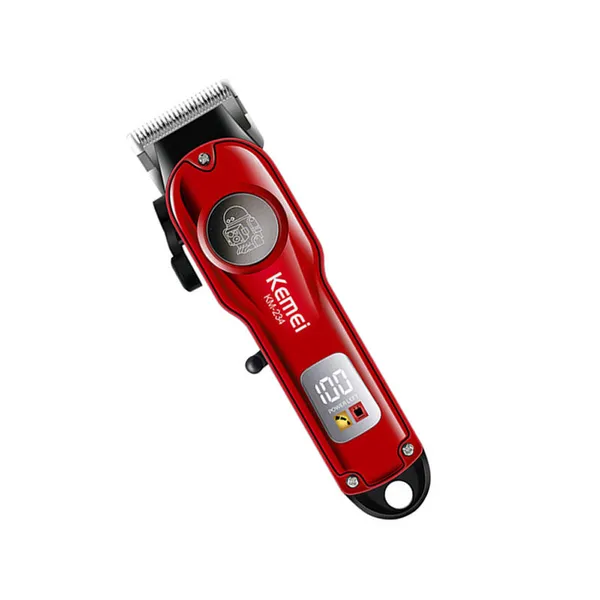Kemei KM-234 Professional Beard & Hair Clipper Trimmer – Color: Red – View 3