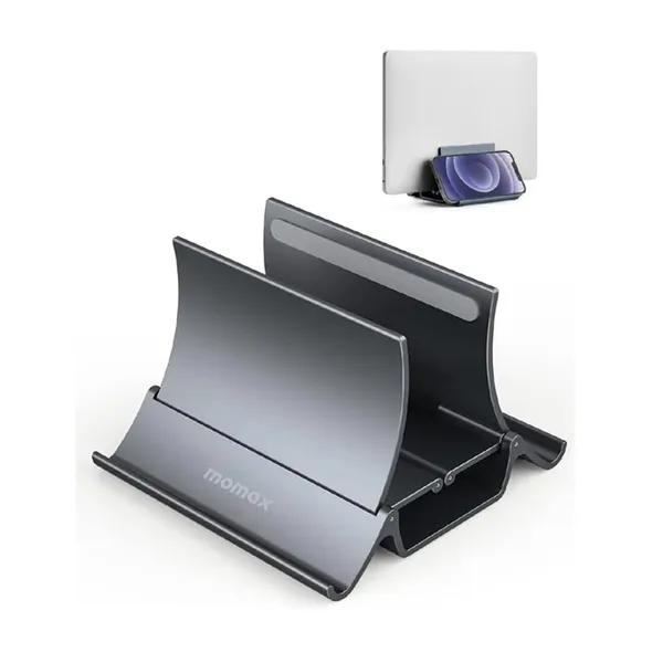 MOMAX KH17 Arch Gravity Auto Locking Laptop Stand Holder Storage Dock – View 1