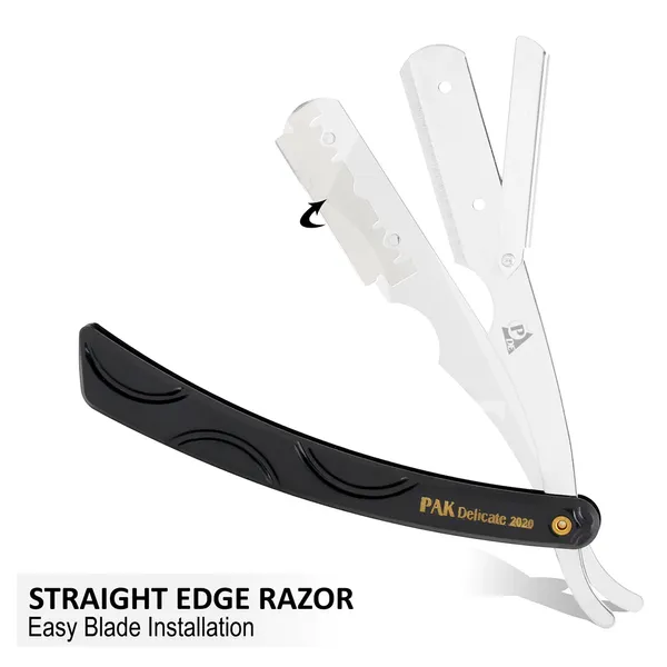 PAK Delicate Professional Barber Straight Edge Shaving Razor – View 3