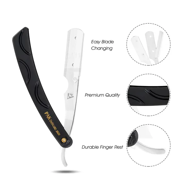 PAK Delicate Professional Barber Straight Edge Shaving Razor – View 2